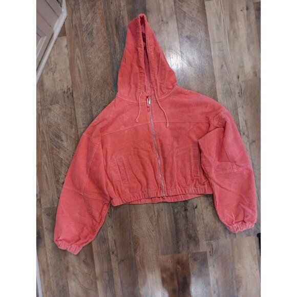 vintage 90s  Blank Boxy Corduroy  Hoodie sz L 1990s Russell Like.‎ Oversized - Picture 1 of 16
